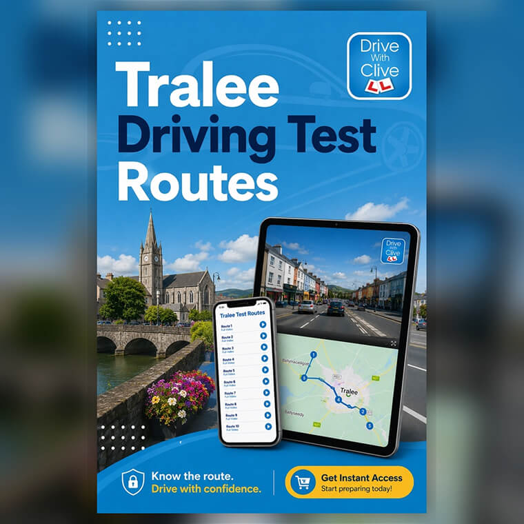 Tralee Driving Test Routes video guide by Drive with Clive